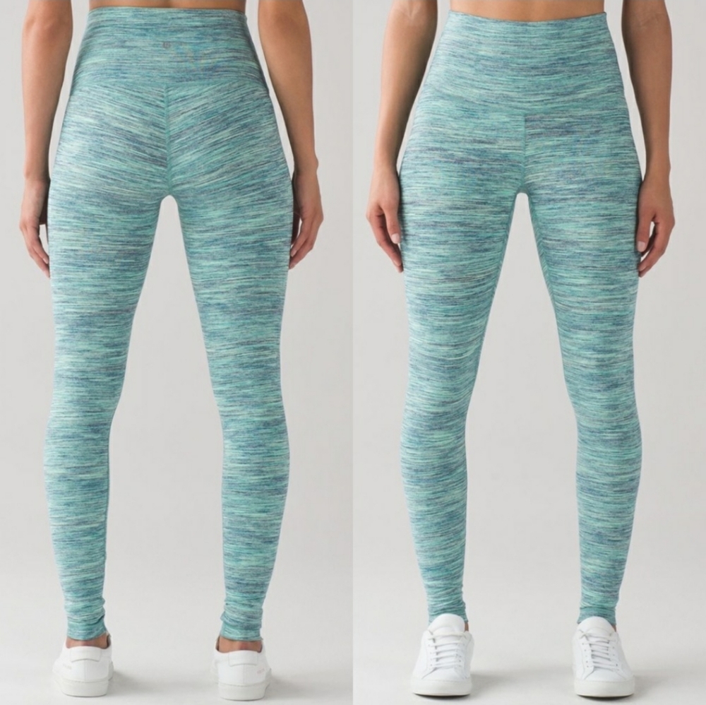 Lululemon Athleta Wunder Under High Rise Space Dye Camo Alberta leggings